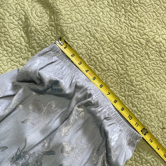 Silver lilac floral maxi skirt with a ruffled hem - Picture 5 of 6